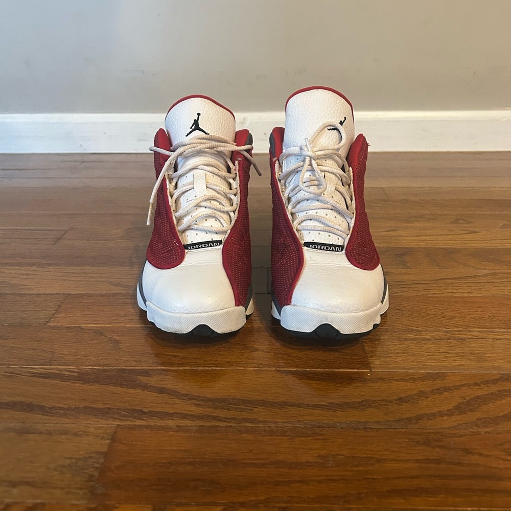 Jordan 13 red and white